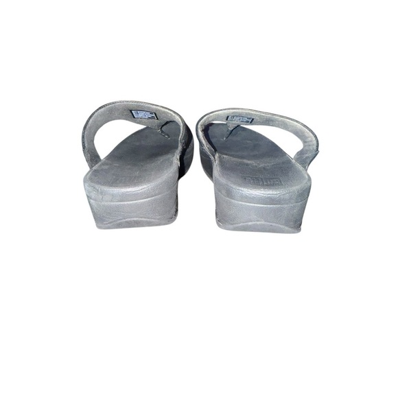 ▶️ Fitflop ◀️ Solid Black Thong Sandals Size 8 - Picture 10 of 14